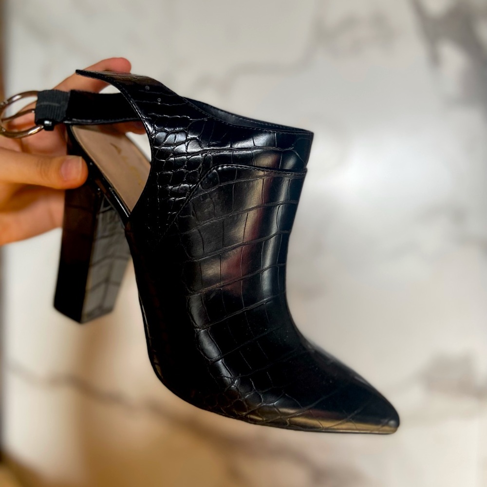 Aldo black heels*Croc Booties